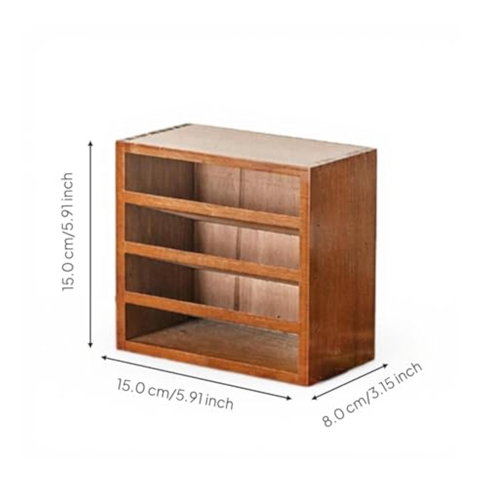 Wood Lipstick Organizer, Multitier Dustproof Makeup Storage Box